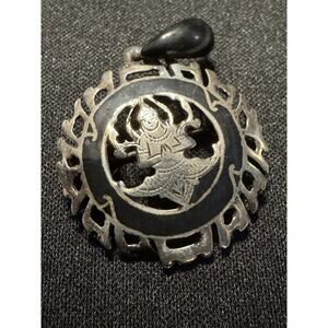 925 Sterling Silver Siam Pendant / Brooch